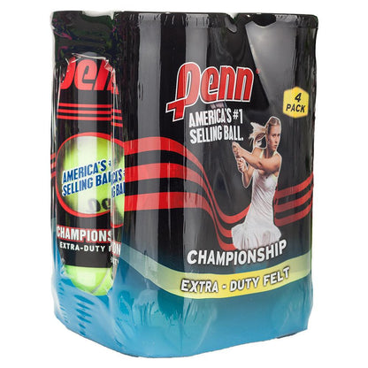 Champ Extra-Duty Felt 4 Pack Tennis Balls TENNIS BALLS PENN Yellow