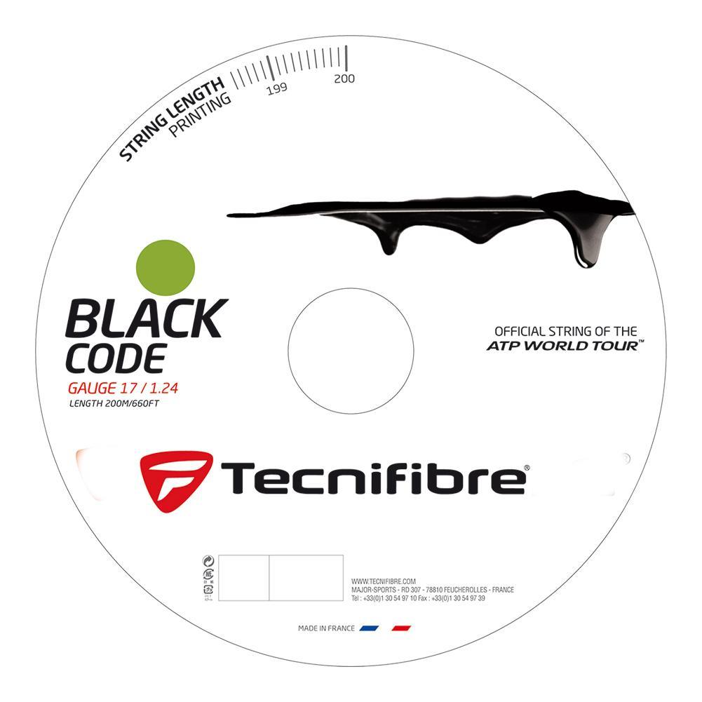 Black Code Tennis String Reel Lime Strings TECNIFIBRE 16