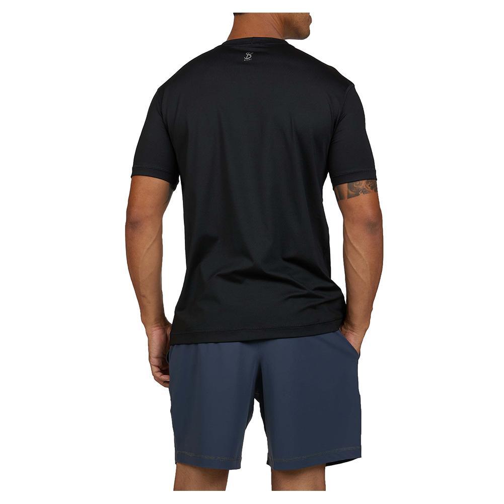 Men's SB Sport Classic Fit Short Sleeve Tennis Crew Black Training SOFIBELLA