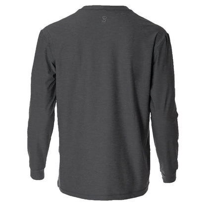 Men's SB Sport Classic Fit Long Sleeve Tennis Crew Grey Melange Training SOFIBELLA