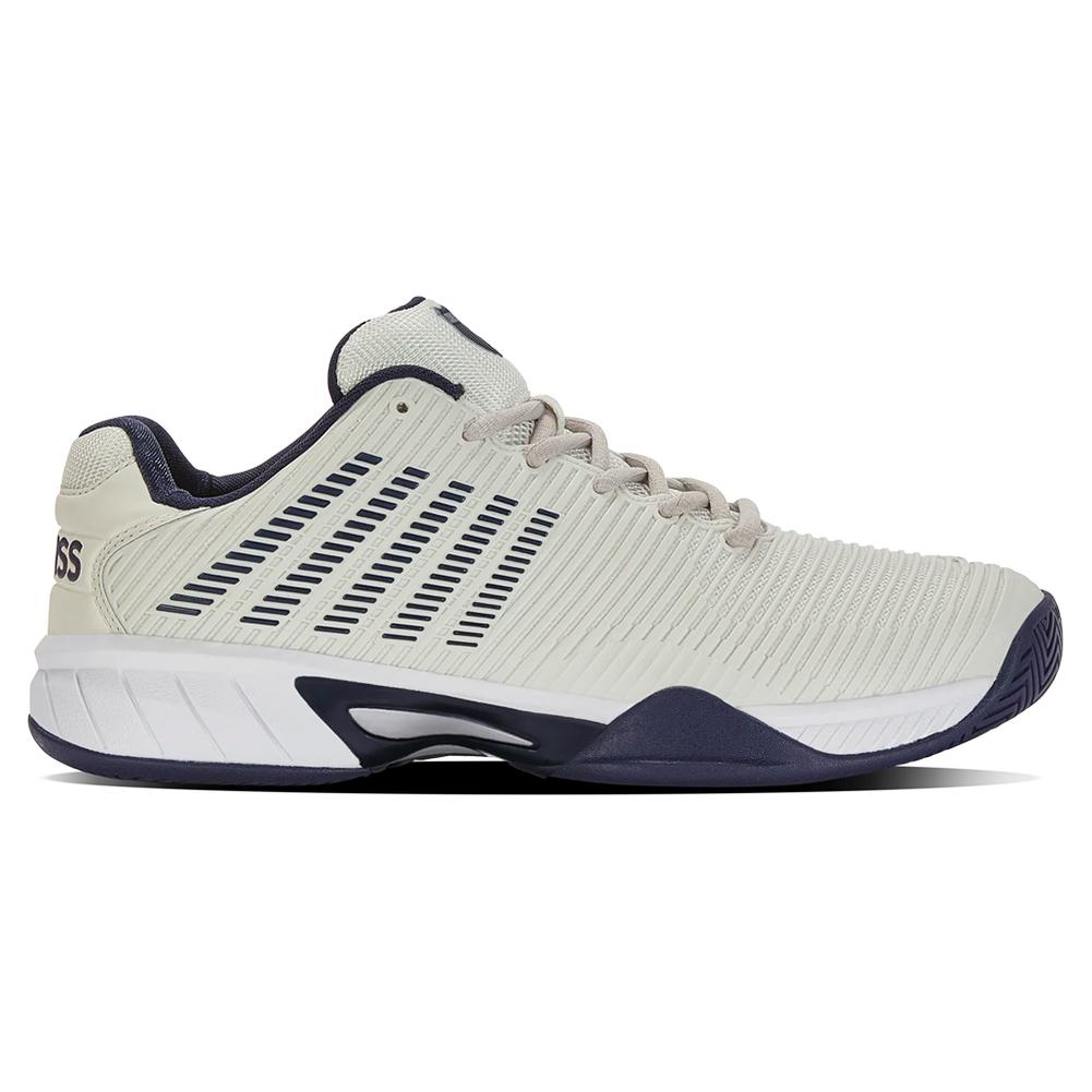 Men's Hypercourt Express 2 2E Width Tennis Shoes Gray White Peacoat Top Tennis Shoes K-SWISS