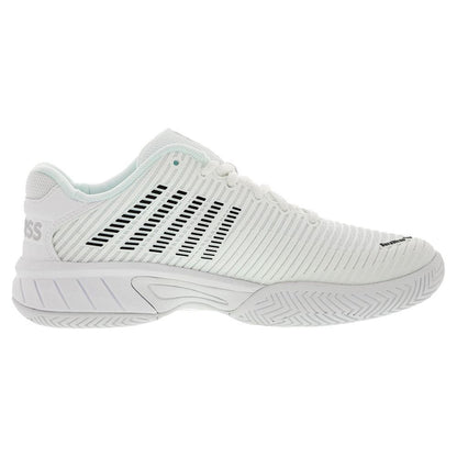 Juniors` Hypercourt Express 2 Tennis Shoes White and Black Top Tennis Shoes K-SWISS