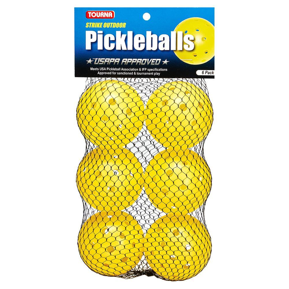 Outdoor Pickleballs 6 Pack Yellow Pickleballs TOURNA Default Title