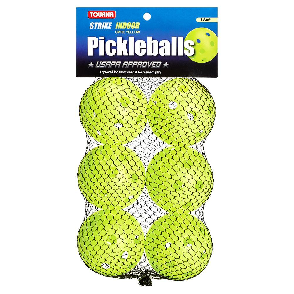 Strike Indoor Pickleball 6 Pack Pickleballs TOURNA Green