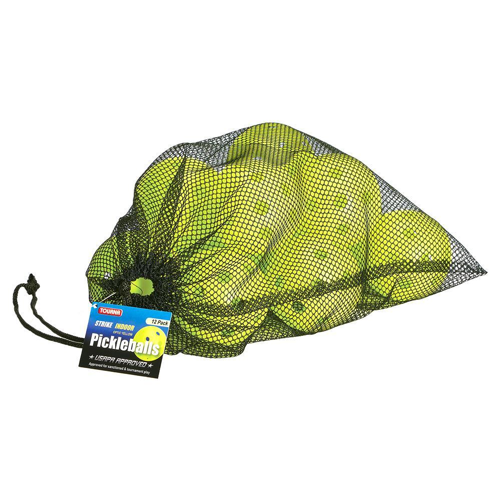 Strike Indoor Pickleball 12 Pack Pickleballs TOURNA Green
