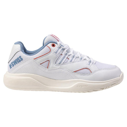 Women`s Tura Team Pickleball Shoes White and Faded Denim K-SWISS