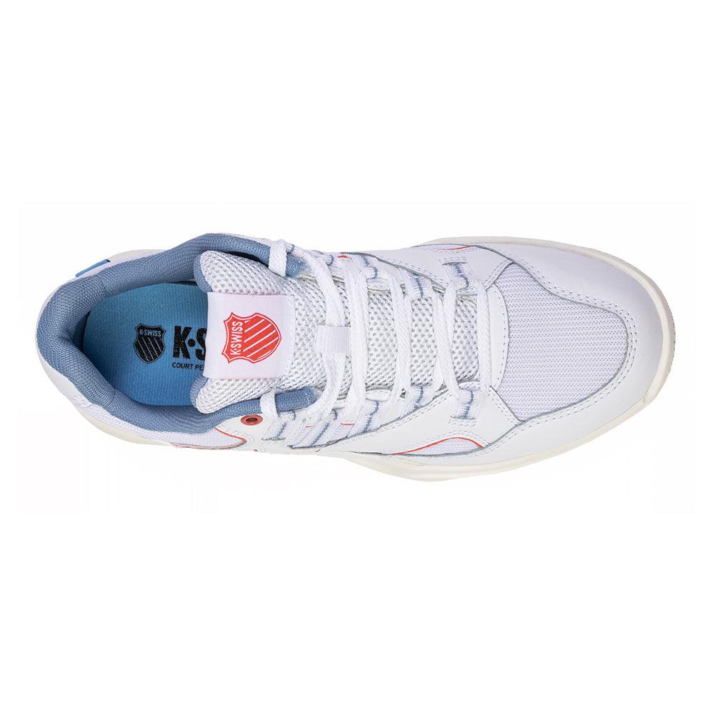Women`s Tura Team Pickleball Shoes White and Faded Denim K-SWISS