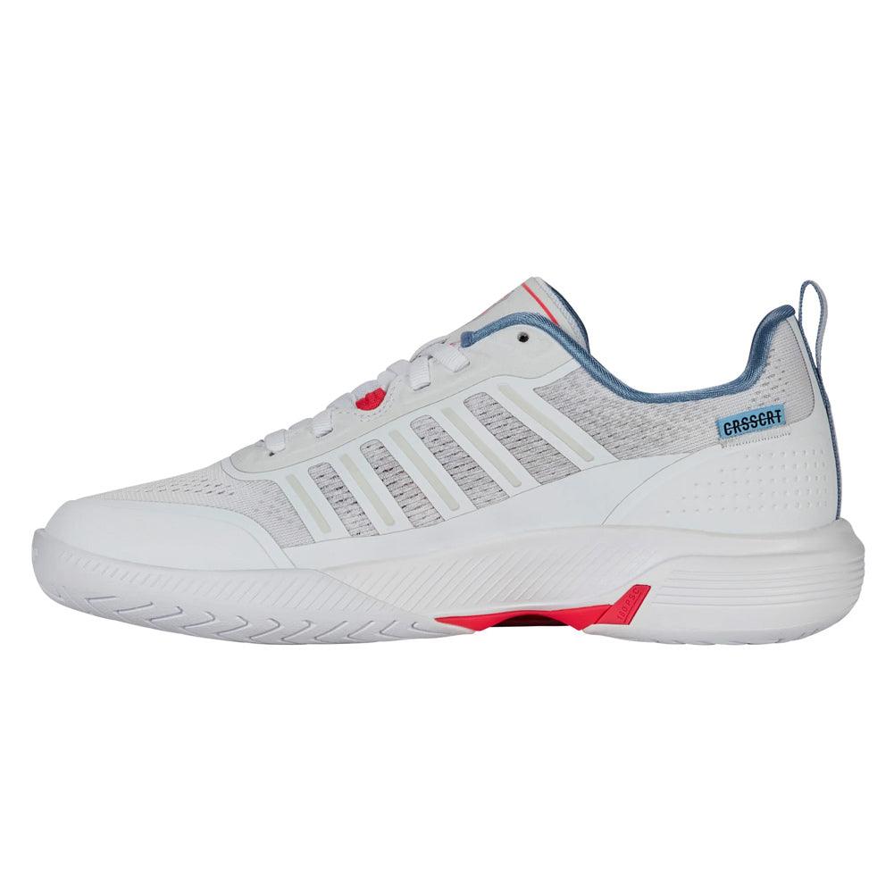 Women`s Ultra Court Pickleball Shoes White and Faded Denim K-SWISS