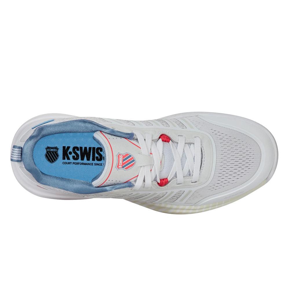 Women`s Ultra Court Pickleball Shoes White and Faded Denim K-SWISS