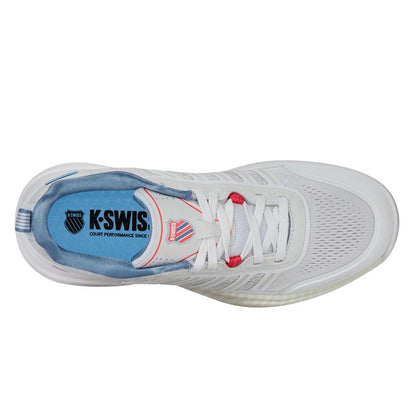 Women`s Ultra Court Pickleball Shoes White and Faded Denim K-SWISS