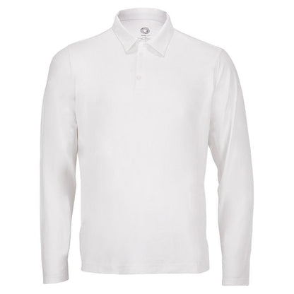 Men`s Long Sleeve Tennis Polo TRAINING BLOQUV WHITE XL