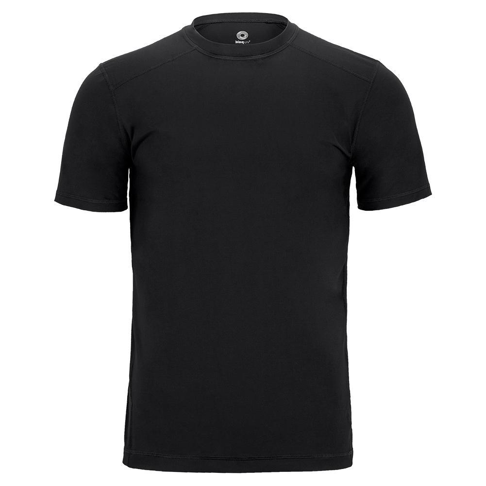Men's Short Sleeve Tennis Crew Training BLOQUV BLACK S