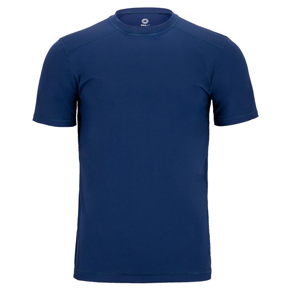 Men's Short Sleeve Tennis Crew Training BLOQUV NAVY S