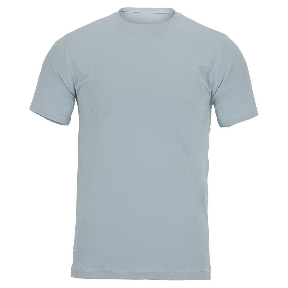 Men's Short Sleeve Tennis Crew Training BLOQUV SOFT_GRAY S