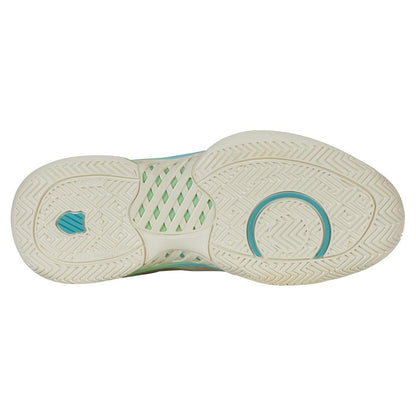 Women`s Express Light Pickleball Shoes Egret and Patina Green K-SWISS