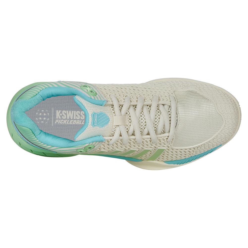 Women`s Express Light Pickleball Shoes Egret and Patina Green K-SWISS