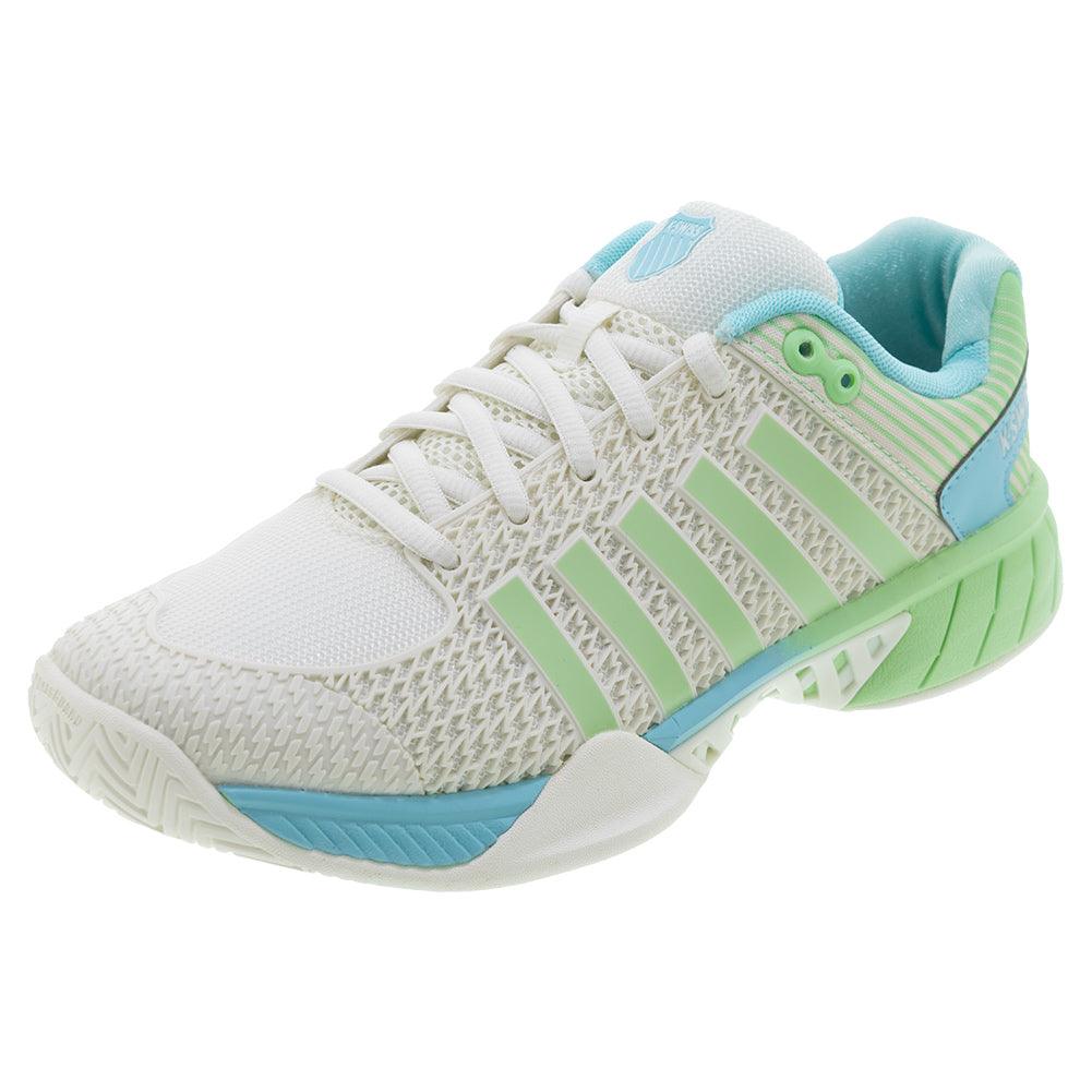 Women`s Express Light Pickleball Shoes Egret and Patina Green K-SWISS 5 Green