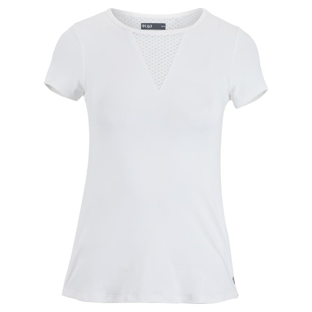 Women's Deep V Tennis Top Womens Apparel LIJA White XS