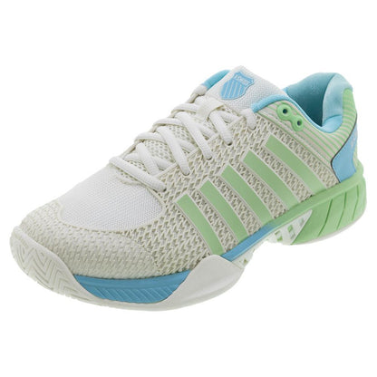 Women`s Express Light Wide Pickleball Shoes Egret and Patina Green K-SWISS 6 Green