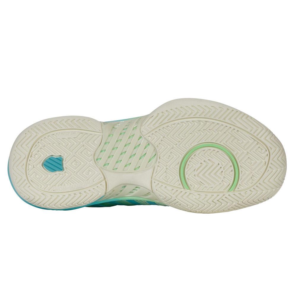 Women`s Pickleball Supreme Shoes Egret and Patina Green K-SWISS