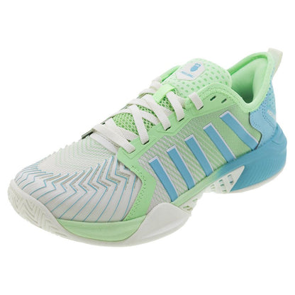 Women`s Pickleball Supreme Shoes Egret and Patina Green K-SWISS 5 Green
