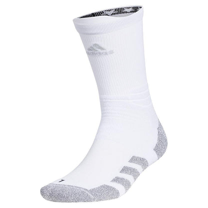 5-Star Team Traxion Crew Socks White and Clear Grey Womens Apparel ADIDAS M