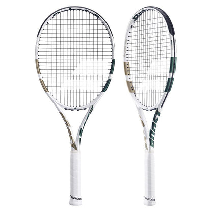 Boost Wimbledon Prestrung Tennis Racquet White and Gold BABOLAT 1 - 4 1/8