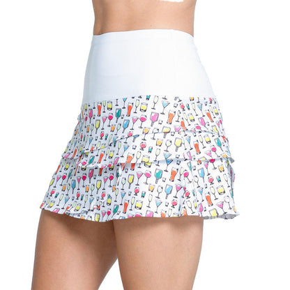 Women`s High Spirits Scallop 14 Inch Pickleball Skort Multicolor LUCKY IN LOVE