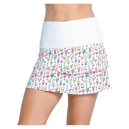 Women`s High Spirits Scallop 14 Inch Pickleball Skort Multicolor LUCKY IN LOVE S