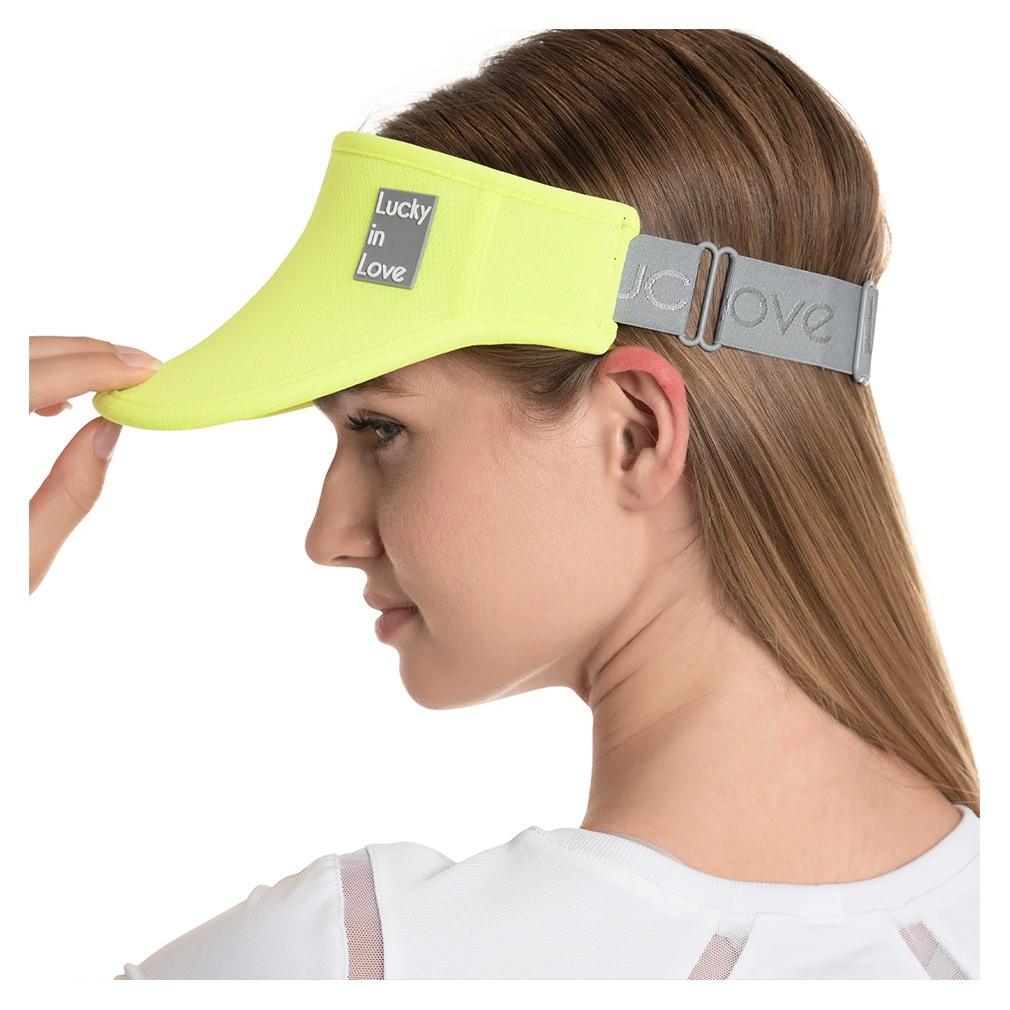 Women`s Lucky Logo Stretch Tennis Visor WOMENS APPAREL LUCKY IN LOVE
