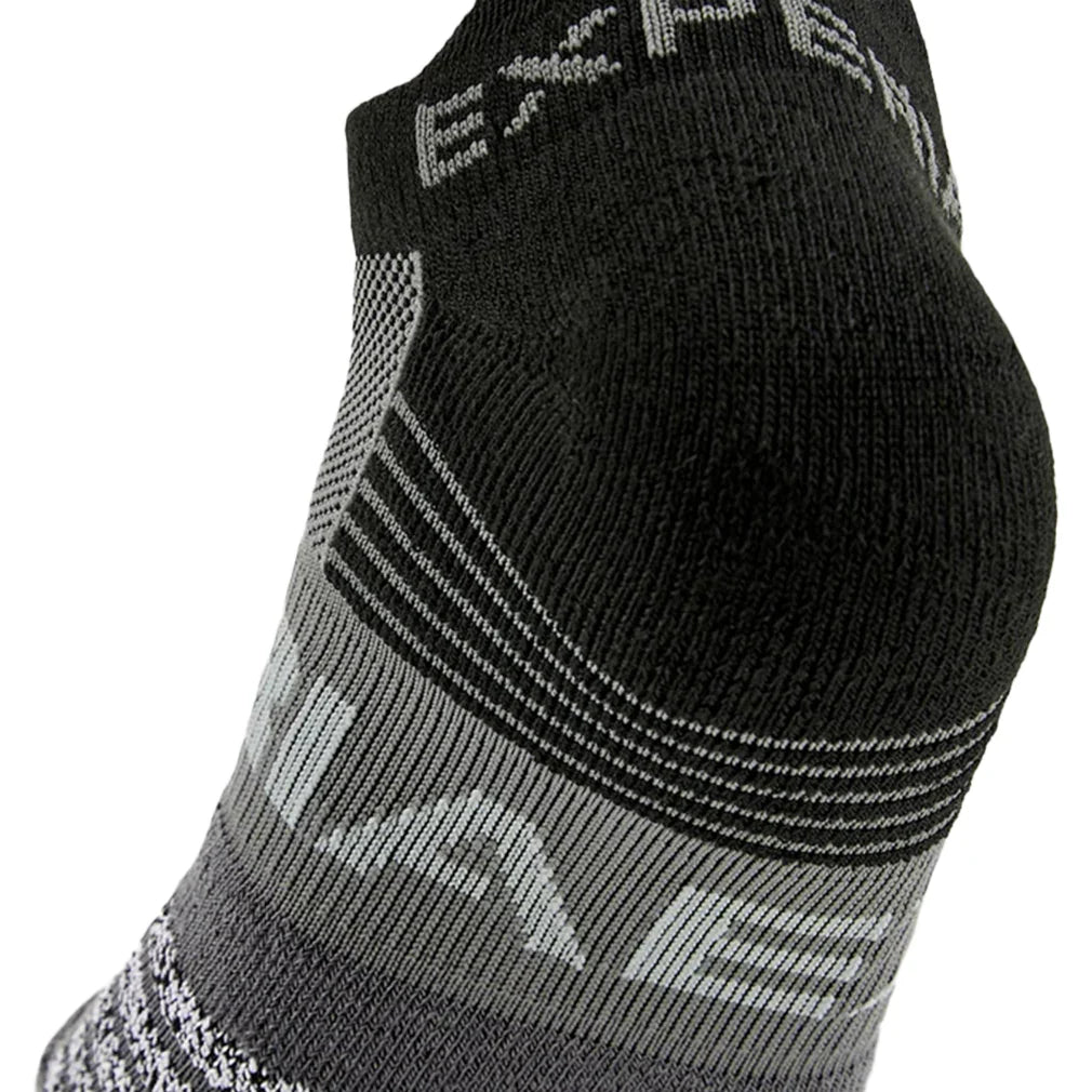 Experia Tennis Thin Cushion No Show Tab Socks Black 2 THORLO