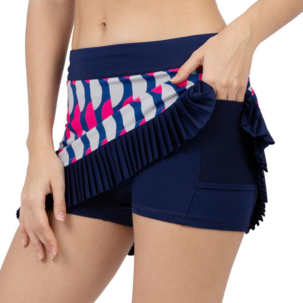 Women`s Audrey 13.5 Inch Tennis Skort Geo Print and Ink WOMENS APPAREL INPHORM XS