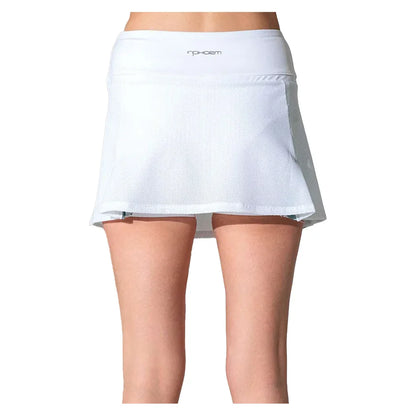 Women`s Anna 13.5 Inch Tennis Skort White and Veridian INPHORM