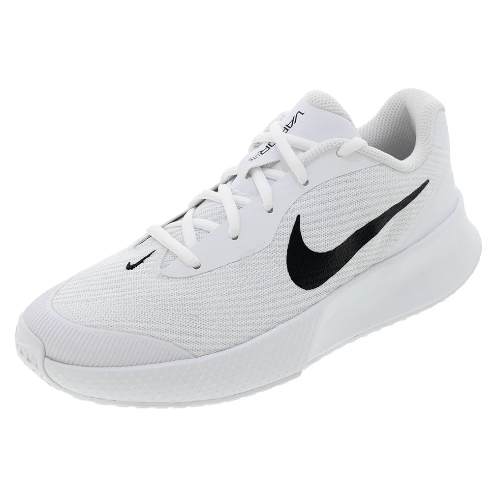 Women`s Vapor Lite 3 Tennis Shoes White and Black NIKE 5 White