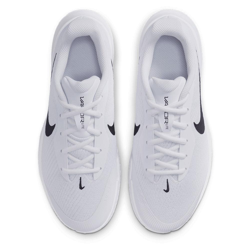 Women`s Vapor Lite 3 Tennis Shoes White and Black NIKE