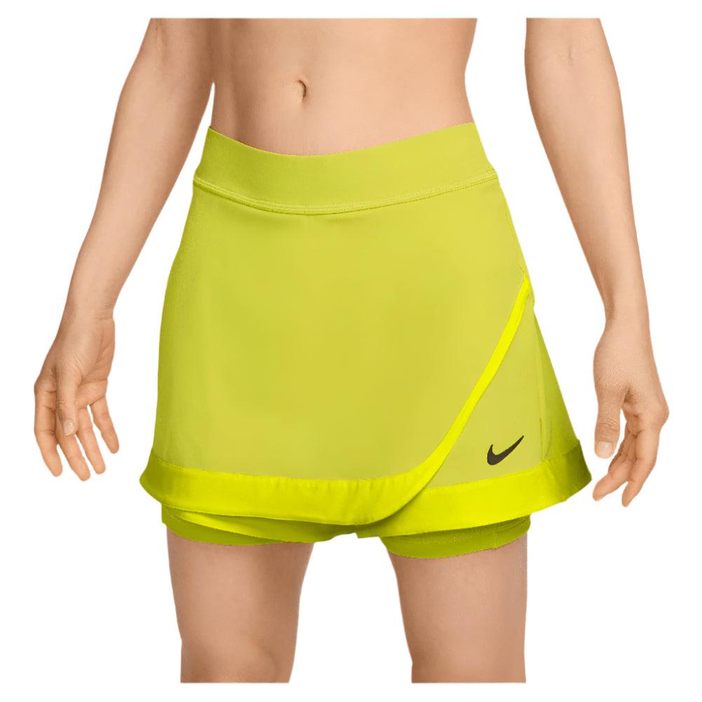 Women`s Melbourne Dri-Fit Slam High Rise Tennis Skort NIKE XS 344_HIGH_VOLTAGE/ASH
