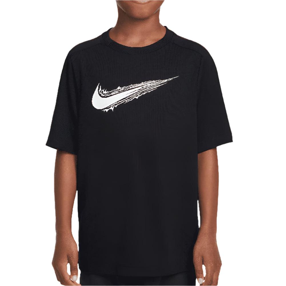 Boys' Dri-Fit Multi Short Sleeve Training Top NIKE XS Black
