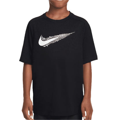 Boys' Dri-Fit Multi Short Sleeve Training Top NIKE XS Black