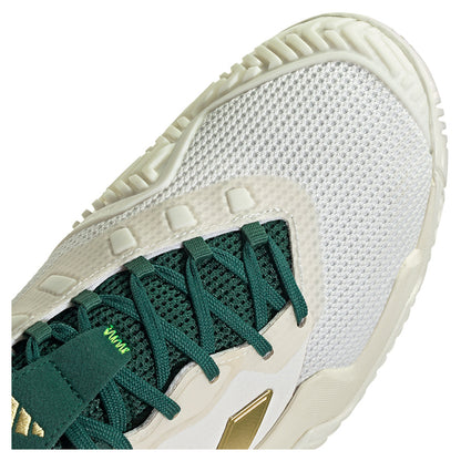 Men`s Barricade 13 Tennis Shoes White and Gold Metallic ADIDAS