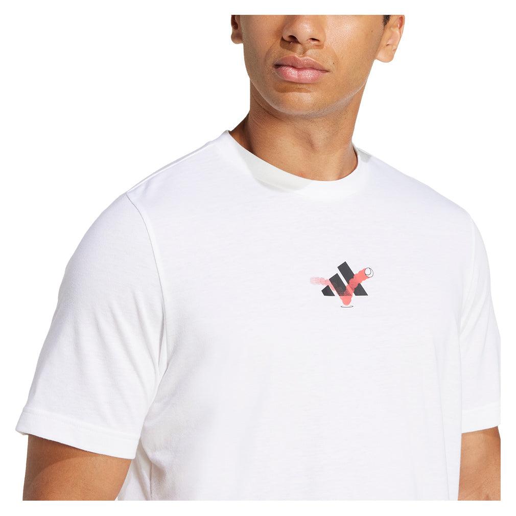 Men`s Grand Slams 3B Graphic Tennis Top White MENS APPAREL ADIDAS