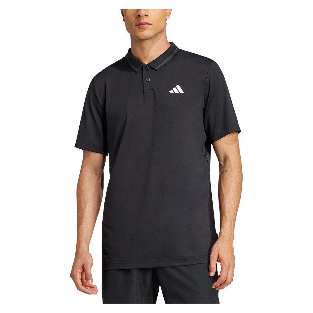 Men`s Club Pique Tennis Polo Black MENS APPAREL ADIDAS