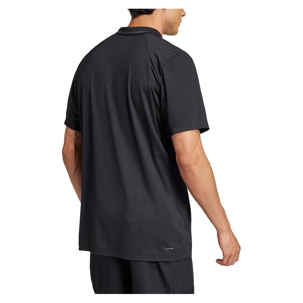 Men`s Club Pique Tennis Polo Black MENS APPAREL ADIDAS