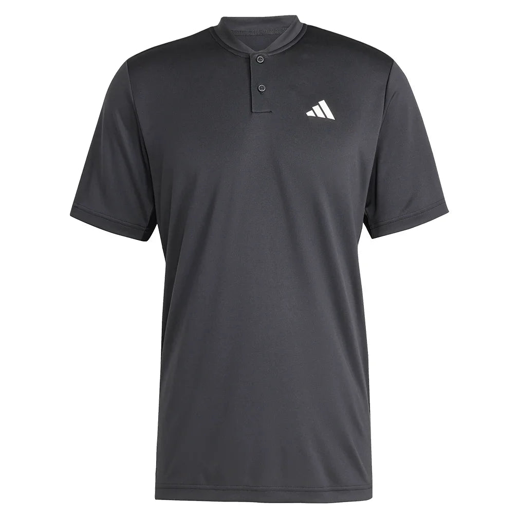 Men`s Club Henley Tennis Polo Black MENS APPAREL ADIDAS Black XS