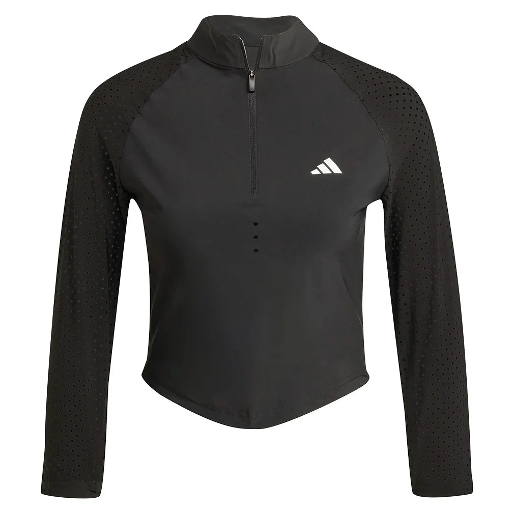 Women`s Climacool Coldback 3/4 Long Sleeve Pro Tennis Top Black ADIDAS XS Black