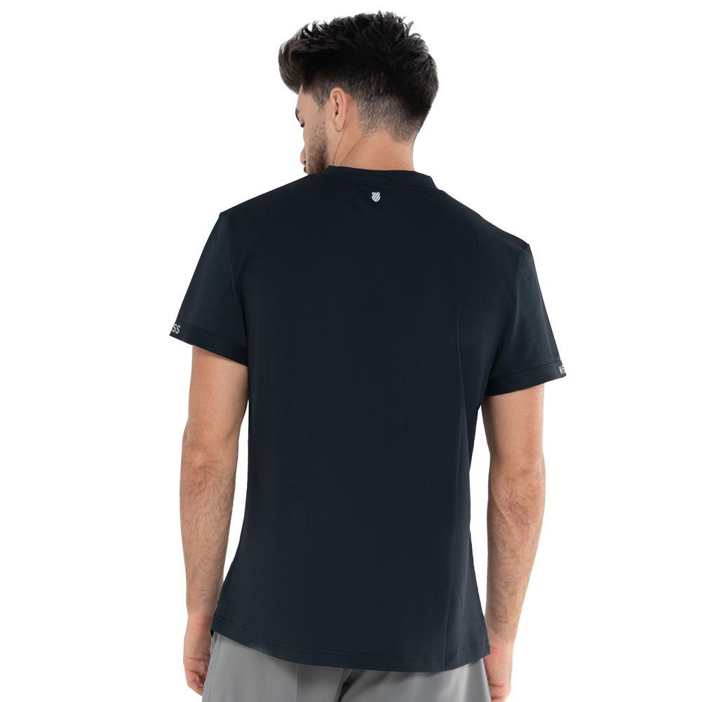 Men's Tech Pique Tennis Crew Black Mens Apparel K-SWISS