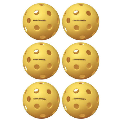 Fuse Indoor Pickleballs Yellow 6-Pack Pickleballs ONIX