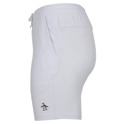 Men's Solid Performance 8 Inch Tennis Short Bright White Tournament Gear PENGUIN