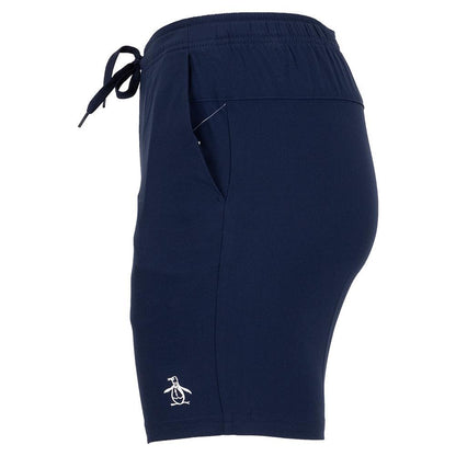 Men's Solid Performance 8 Inch Tennis Short Black Iris Tournament Gear PENGUIN