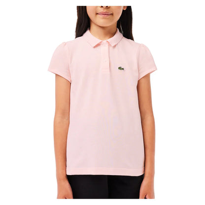 Girls' Scallop Tennis Polo LACOSTE 6A TO3_FLAMANT
