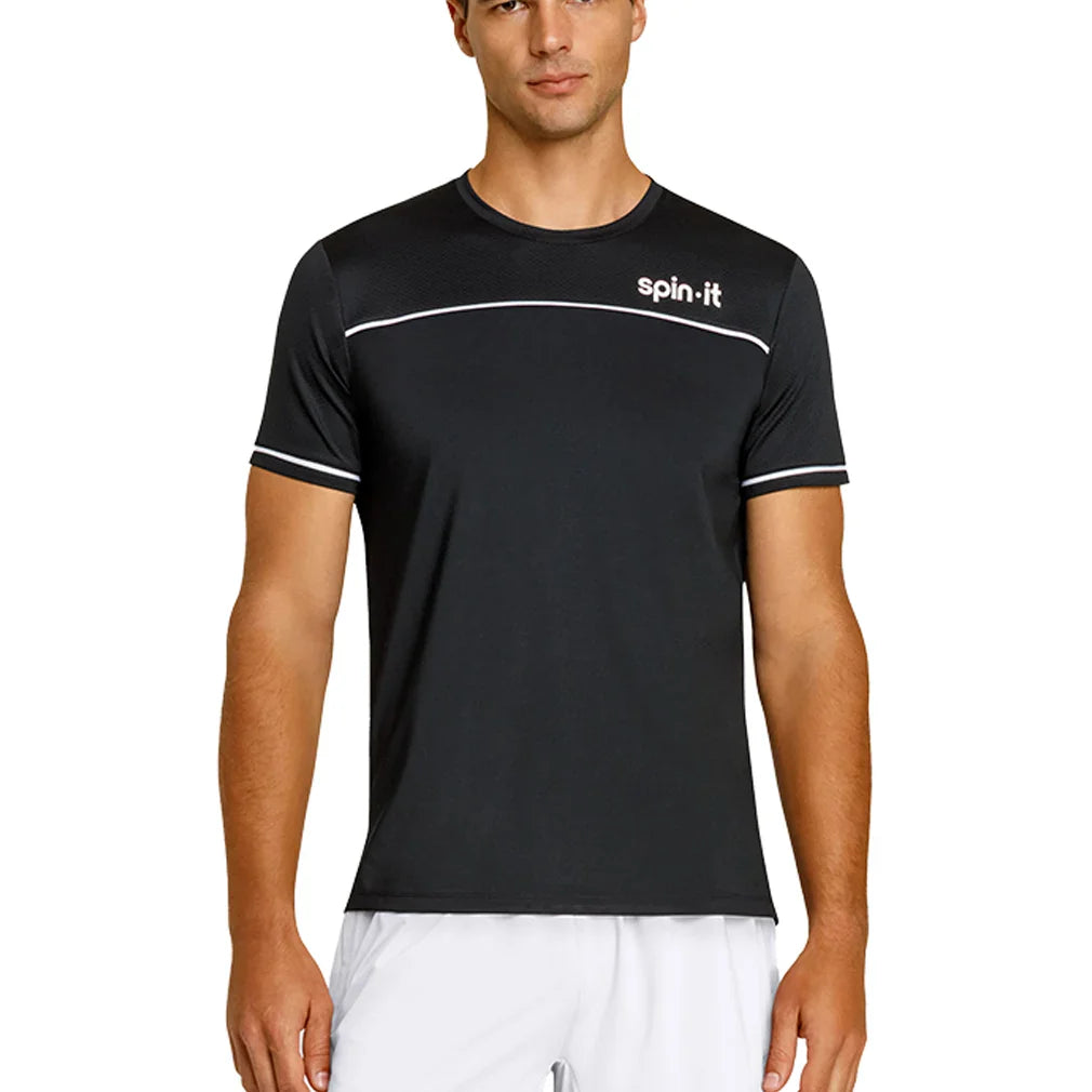 Men`s Lionel Short Sleeve Pickleball Tee SPIN-IT S OSC9_ONYX